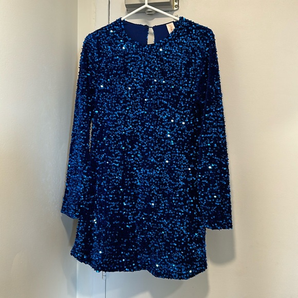 blue sparkly dress… loose fit style - Picture 2 of 2